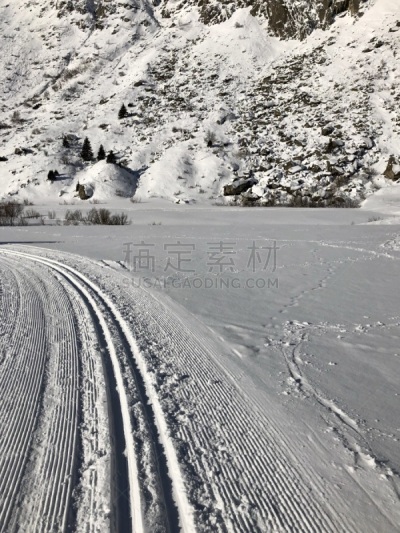 越野滑雪,滑雪痕,瑞士,在之间,山谷,活力,寒冷,纯净,运动,清新