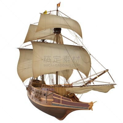 三维图形,模型,古船,船,帆,背景分离,游艇,玩具,复古风格,帆船