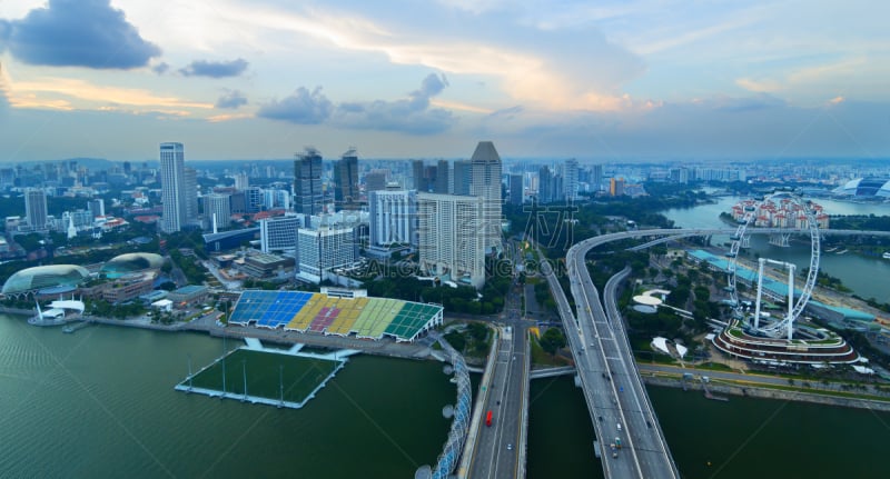 看风景,新加坡,滨海艺术中心剧院,码头周围,水,地名,半空中,滨水,都市风景,现代