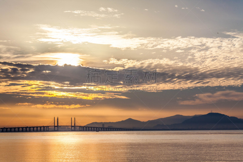 马来西亚,槟榔屿州,桥,海滩,看风景,乔治敦,云,黄昏,著名景点,夏天