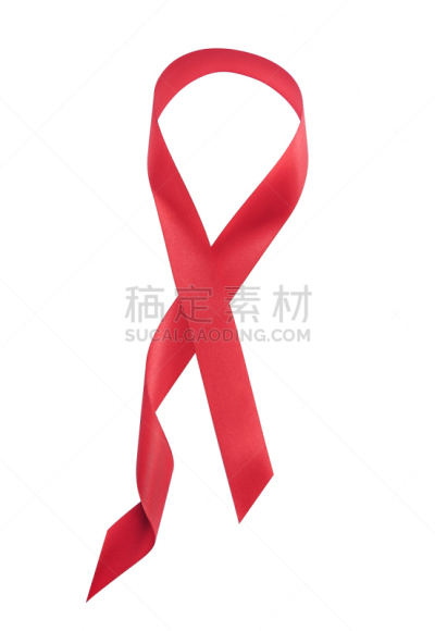 符号,艾滋病,艾滋病警示丝带,垂直画幅,机敏,留白,世界艾滋病日,无人,特写,白色