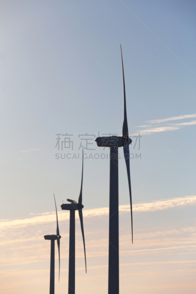 风轮机,天空,蓝色,背景,风,环境,云,环境保护,自然现象,能源