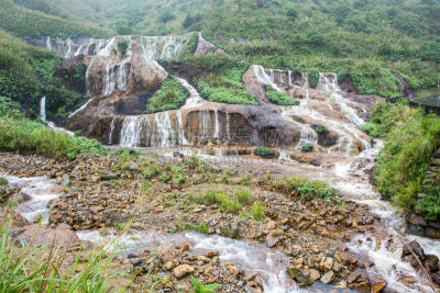 瀑布,金色,九份,水,美,公园,水平画幅,无人,湿,著名景点