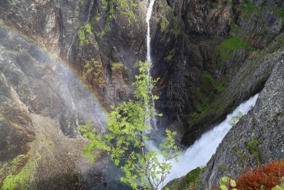 voringsfossen,挪威,旅途,草,无人机,河流,瀑布,户外,峡湾,山脉