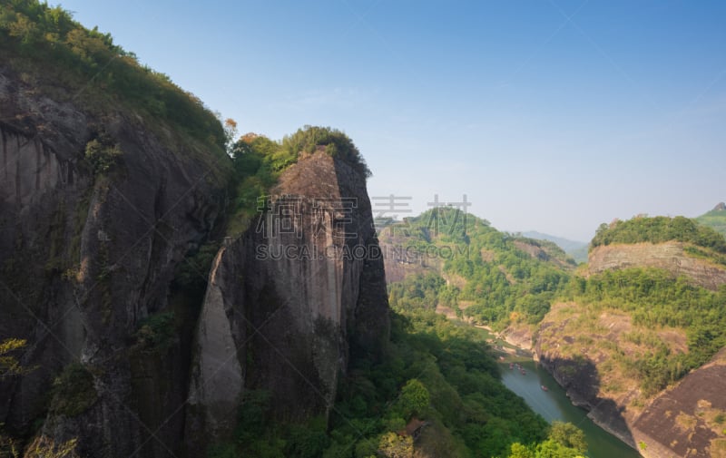 中国,风景,山,福建省,丹霞地貌,武夷山,世界遗产,环境,云,环境保护