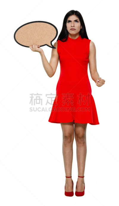 从容态度,拉美人和西班牙裔人,全身像,女性,高跟鞋,成年的,长发,布告,一个人,青年女人