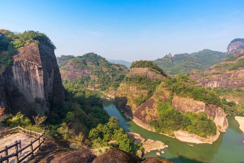 中国,风景,山,福建省,丹霞地貌,武夷山,世界遗产,环境,云,环境保护