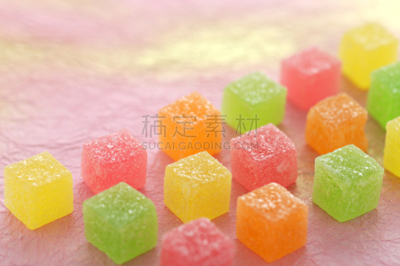 色彩鲜艳,日本,糖果店,传统,果冻,日本点心,珊瑚色,橙色,皱霰,传统节日
