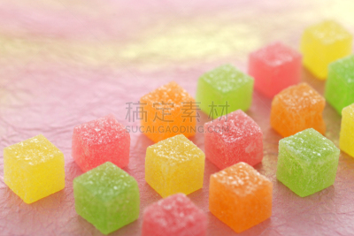 色彩鲜艳,日本,糖果店,传统,果冻,日本点心,珊瑚色,橙色,皱霰,传统节日