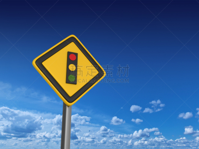 交通,三维图形,照明设备,交通标志,风险,警告标志,云景,策略,云,公路