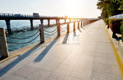 高架桥,海洋,自行车道,湿,交通,步行道路,现代,小路,人行道,背景