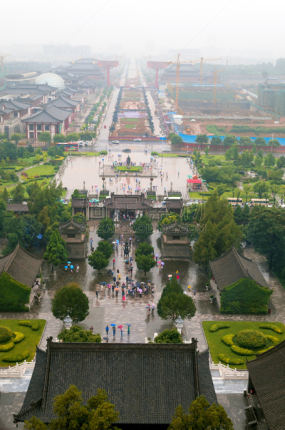 西安,宝塔,巨大的,丘陵鹅,野外动物,大雁塔,垂直画幅,纪念碑,公园,户外