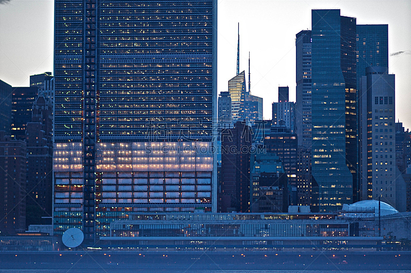 城市天际线,纽约,美国,旅游目的地,水平画幅,建筑,无人,曼哈顿上东区