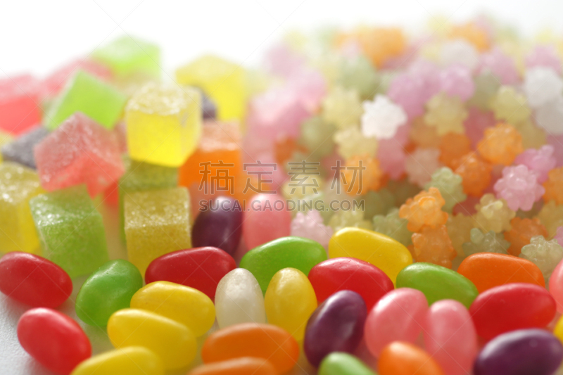 色彩鲜艳,日本,糖果店,传统,果冻,日本点心,珊瑚色,橙色,皱霰,传统节日