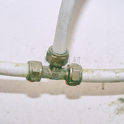 塑胶,古老的,管道,球座,不锈钢,有序,黄铜,部分,穿入,钢铁