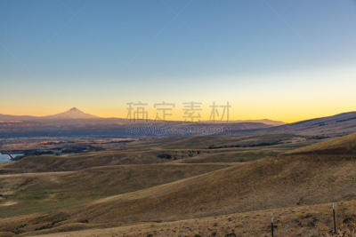 胡德雪山,夏天,俄勒冈州,在上面,日落