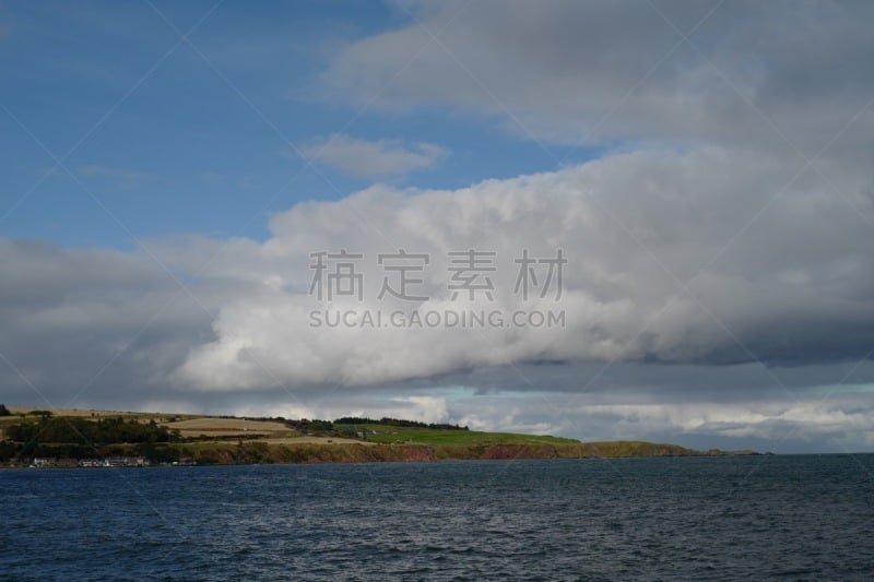 海岸线,英国,自然美,著名景点,岩石,斯通海芬,夏天,户外,粗糙的,天空