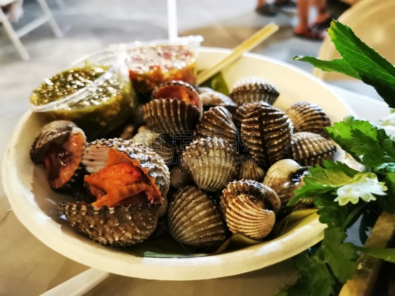 清新,海产,街道,街头食品,炊具,格子烤肉,蔬菜,牛排,热,烤的