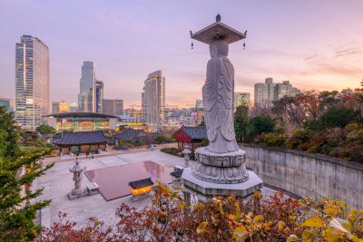 首尔,市区,城市,城市天际线,寺庙,水平画幅,夜晚,旅行者,户外,都市风景