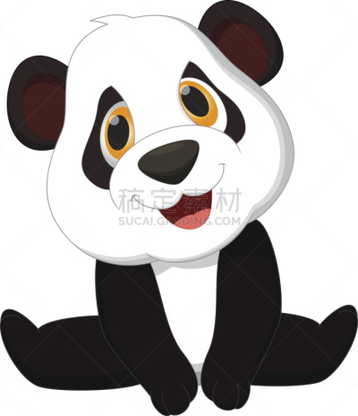 动画片,熊猫,婴儿,可爱的,背景分离,美术工艺,木偶,野生动物,玩具,哺乳纲