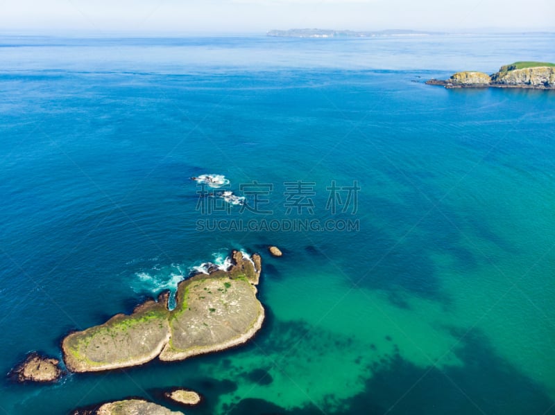 海港,海岸线,堤道,水,安特里姆郡,绿色,极端地形,北爱尔兰,祖母绿,云