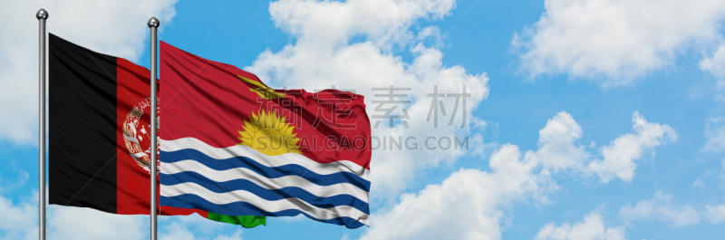 全球通讯,阿富汗,基里巴斯,天空,风,云,概念,挥手
