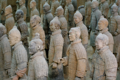 西安,赤土陶器,勇士,中国,名声,真人大小的,纪念碑,粘土,水平画幅,死后的世界