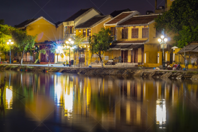 都市风景,夜晚,远古的,城镇,会安,越南,顺化,世界遗产,富国岛,著名景点