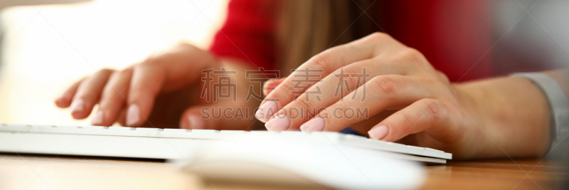 计算机键盘,手,办公室,女人,工作