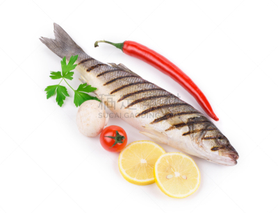 鱼类,清新,海鲈,湿,背景分离,食品,摩尔多瓦共和国,椒类食物,柠檬