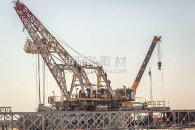 石油工业,水力压裂法,石油钻塔,曙暮光,技术,云,黄昏,页岩,商业金融和工业