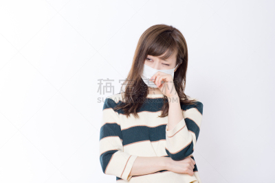 面罩,日本人,女人,扁柏属,岩生豆娘鱼,日本柏树,柳衫,枯草热,擤鼻子,过敏药