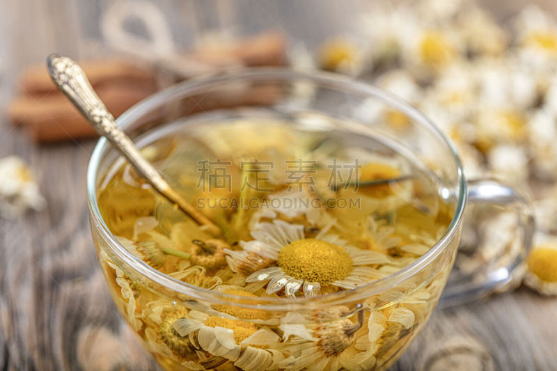 杯,木制,草药,甘菊,桌子,热,顺势医学,药,茶杯