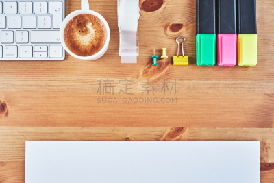 办公用品,书桌,多样,平铺,办公室,留白,水平画幅,金属夹,图钉,组物体