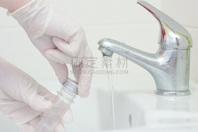 医学检测,水,寒冷,健康保健,烧瓶,科学家,肮脏的,拿着,水管