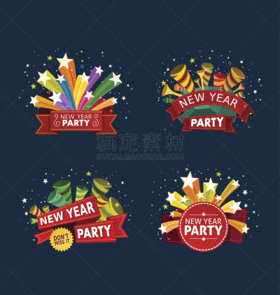 事件,新年前夕,小号,商业广告标志,复古风格,传统节日,证章,市场营销,消息,节日