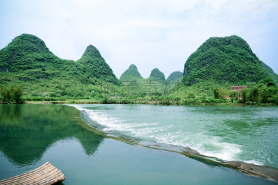阳朔,风景,自然美,桂林,水,天空,非都市风光,水平画幅,绿色,地形