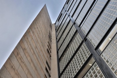 La bibliothèque et médiathèque nommée François Mitterrand à Villeurbanne - Vue extérieure - Ville de Villeurbanne - Département du Rhône - France