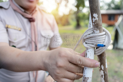 树林,有节疤的木料,比尔雕像,领带,经理,传统,态度,泰国,童子军协会,狮子