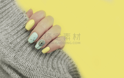 修指甲,女性,手,指甲,自然美,毛衣,寒冷,热,部分,长的
