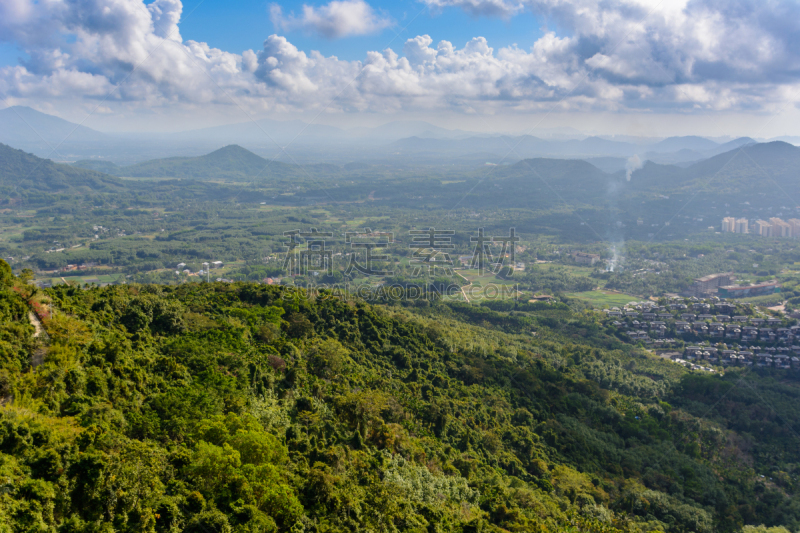 公园,中国,雨林,全景,山,热带雨林,海南省,森林,三亚,旅游