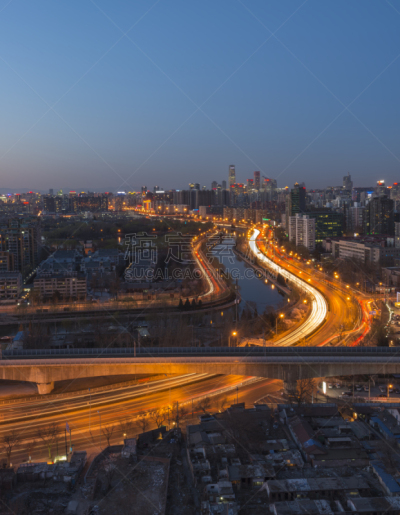 北京,夜晚,公路,交通,王府井,高架道路,垂直画幅,市区路,忙碌,陆用车
