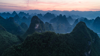 黎明,航拍视角,山脉,天空,公园,水平画幅,山,无人,早晨,石灰石