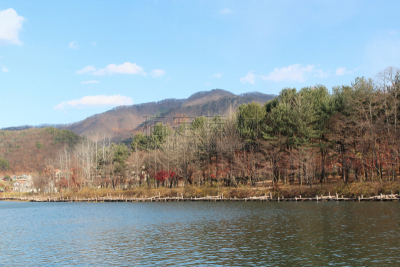 韩国,风景,秋天,岛,春川,汉江,首尔,水坝,水,美