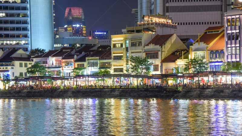 View of The skyline of Singapore downtown CBD