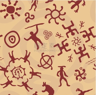 石洞壁画,矢量,纹理,过去,社区,萨满,人,男人,形状,漩涡形