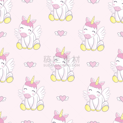 可爱的,独角兽,巫术,卡通,四方连续纹样,计算机,直的,云,壁纸,问候