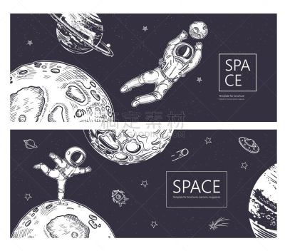 行星,太空,水平画幅,背景,宇航员,平衡折角灯,暗色,运动,模板,儿童