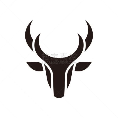矢量,绘画插图,公牛,抽象,动物头,模板,黑色,阿拉斯加,策略,技术