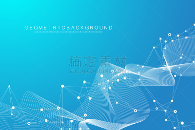 技术,色彩鲜艳,点连成线,矢量,波形,背景,绘画插图,抽象,流动,行动